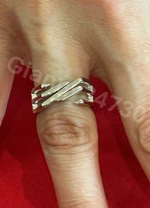 Bague argent ajustable T53 à T59 carré ouvert, merk: Argent, staat: Nieuw met prijskaartje, maat: Aanpasbaar, € 15,00, € 16,45 inclusief Kopersbescherming