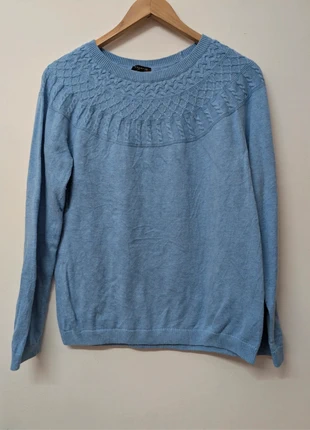 Talbots Cable Yoke Crewneck Sweater L Sky Blue, brand: Talbots, condition: Very good, size: L / UK 16-18, £10.00, £11.20 includes Buyer Protection Pro