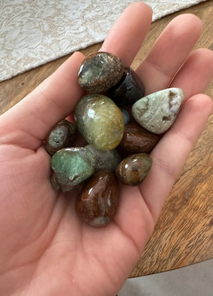 Lot pierres roulées chrysoprase, estado: Muito bom, €8.00, €9.10 inclui Proteção do Comprador