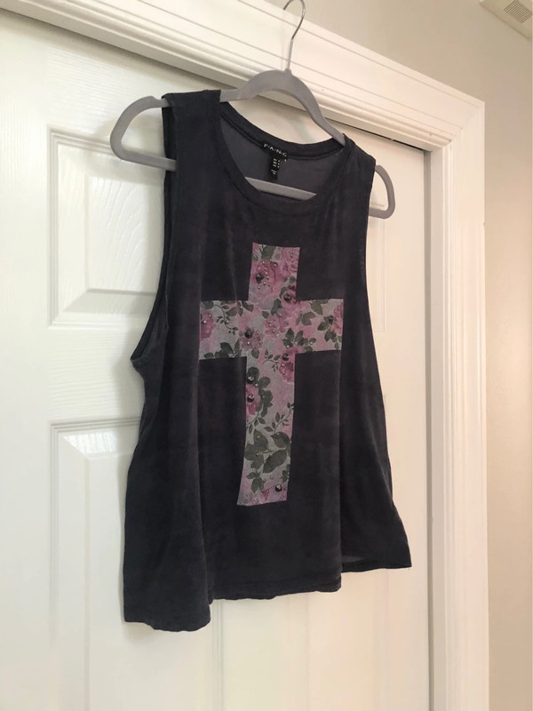 FANG Graphic Studded Cross Tank Top 4