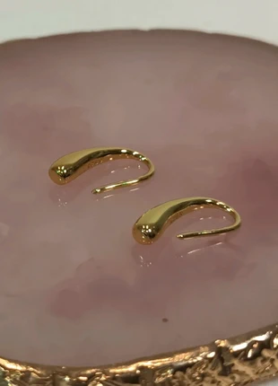 Pendientes dorados gota baisse drop lágrima plata Earrings Boucles d'oreilles créoles, marca: Plata, estado: Muito bom, €13.00, €14.35 inclui Proteção do Comprador