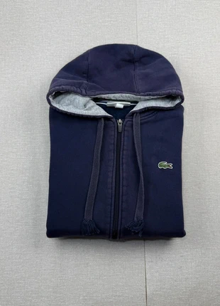Gilet Pull à capuche avec zip Lacoste bleu marine logo vert | Taille S, brand: Lacoste, condition: Good, size: S, €25.00, €26.95 includes Buyer Protection Pro
