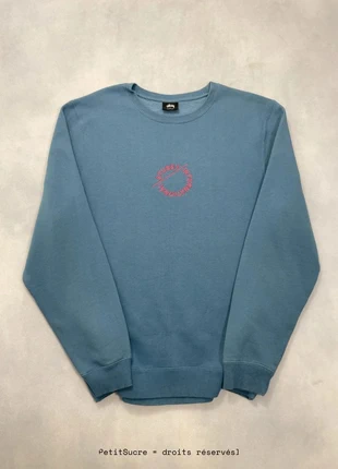 Pull Stüssy Bleu Brodé Authentique coupe large Crew Neck Sweatshirt - Taille L #1154, brand: Stüssy, condizioni: Ottime, taglia: L, €49.00, €52.15 include la Protezione acquisti Pro