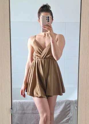 Combishort marron bronze satinée, brand: ONLY, condition: Very good, size: S / 36 / 8, €9.00, €10.15 includes Buyer Protection