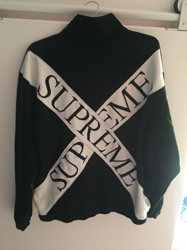 Supreme cross cheap half zip sweatshirt