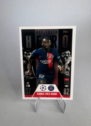 Hat trick hero Randal Kolo Muani PSG topps match attax extra 2023-2024, merk: Topps, staat: Heel goed, € 1,00, € 1,75 inclusief Kopersbescherming