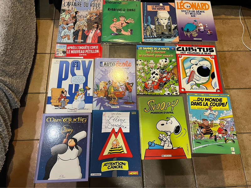 Divers bd bande dessinée les psy Mam’goudig Snoopy Télérama ducobu cubitus Etc 1