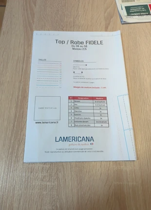 Patron top robe fidèle lamericana, marque: lamericana, état: Très bon état, 5,00 €, 5,95 € Protection acheteurs incluse