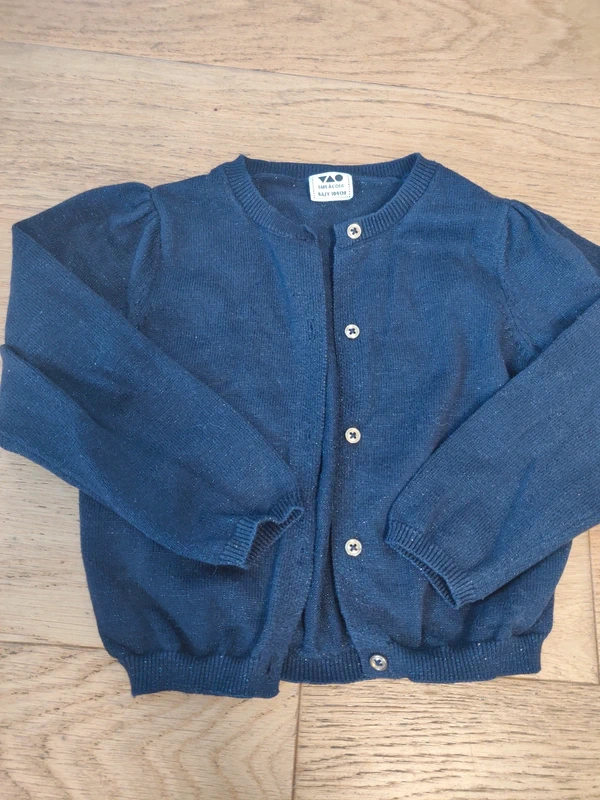 Gilet bleu paillettes
