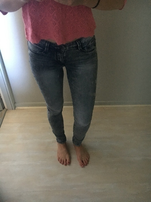 Skinny jeans délavé 4