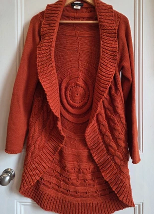 ChiaraMente made in Italy burnt orange chunky knit cardigan coat L/XL, brand: Chiaramente, condition: Very good, size: L / UK 16-18, £16.00, £17.50 includes Buyer Protection