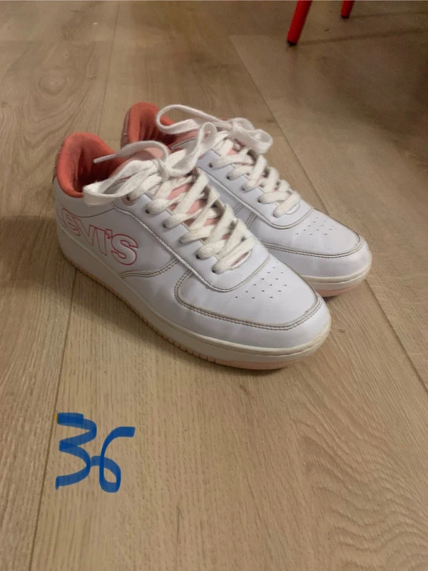 Baskets Lévis blanche /rose - photo numéro 6