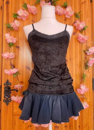 Velvet Cami Top | Lace Trim | Soft Stretch Fabric | 431., brand: COQUETTE, condition: Very good, size: M / 38 / 10, €14.00, €15.40 includes Buyer Protection