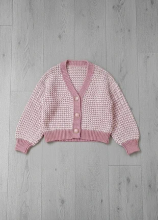 Cardigan rose chunky – maille douce boutons nacrés – Taille M, brand: Boutique Parisienne, condizioni: Ottime, taglia: M / IT 42 / EU 38, €47.90, €51.00 include la Protezione acquisti