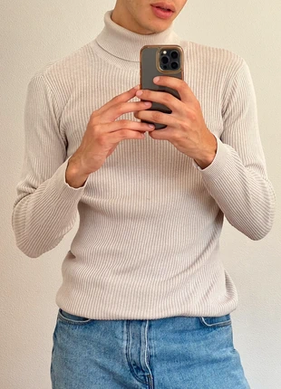 Pull col roulé en côtelé - beige / sable - S - Vintage Oversized , marque: Vintage, état: Bon état, taille: S, 27,00 €, 29,05 € Protection acheteurs incluse