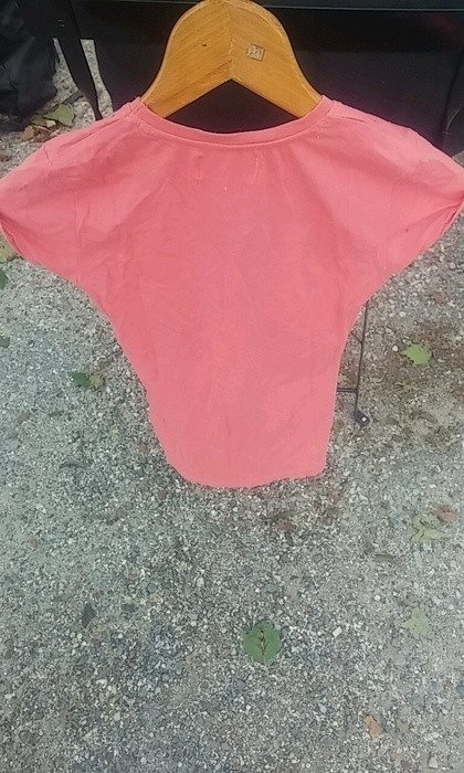 Tee shirt basic couleur corail Zara T36 2