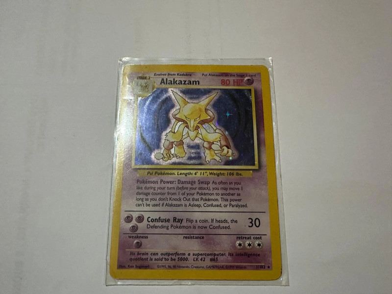 Carta Pokémon Originale Alakazam 1° edizione 1