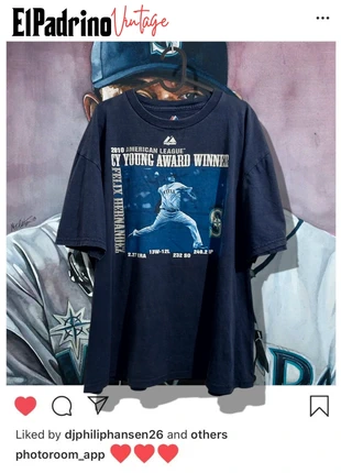 Felix Hernández 2010 CY Young Award winner Majestic big logo graphic short-sleeved T-shirt, marca: Majestic, estado: Muy bueno, tamaño: XL, 6,00 €, 7,00 € Protección al comprador incluida