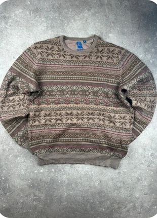 Pull Ethnique Vintage – Style coogi– Old School 90s 80s 70s - Laine - Taille L - Marron, brand: Vintage Dressing, condition: Very good, size: L, €50.00, €53.20 includes Buyer Protection