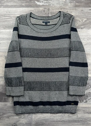 Pull long rayé Tommy Hilfiger Gris et Bleu Marine taille M, brand: Tommy Hilfiger, condizioni: Ottime, taglia: M / IT 42 / EU 38, €19.00, €20.65 include la Protezione acquisti Pro