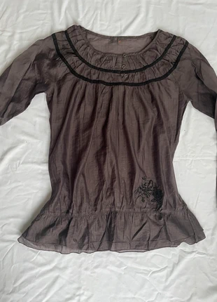 whimsical vintage brown top, marke: Vintage Dressing, zustand: Gut, größe: L / 40 / 12, 5,00 €, 5,95 € inklusive Vinted-Käuferschutz