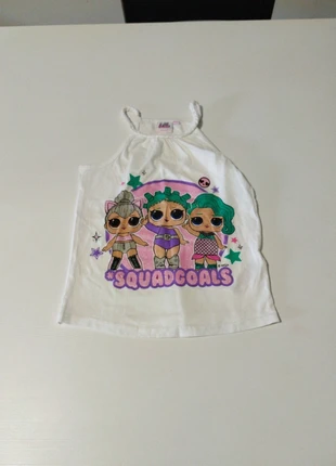 Camiseta de tirantes de LOL de Primark, merk: Primark, staat: Heel goed, maat: 7 jaar / 122 cm, € 1,00, € 1,75 inclusief Kopersbescherming