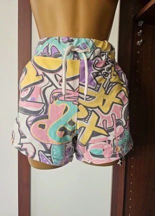 Graffiti-Print Shorts, brand: Carla mara, condition: New without tags, size: S / 8, £5.00, £5.95 includes Buyer Protection