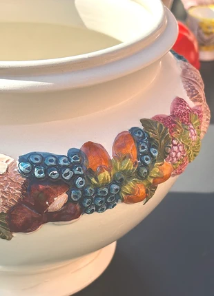 Cache pot vintage en barbotine fruit, marke: sans marque, zustand: Gut, 20,00 €, 21,70 € inklusive Vinted-Käuferschutz