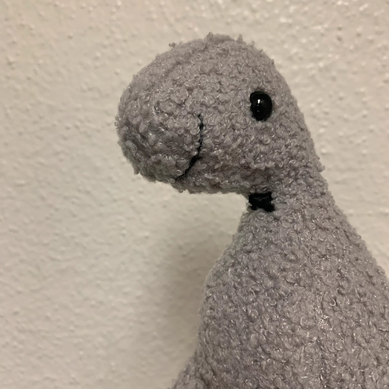 Gray Dinosaur Stuffed Animal Plush Toy 2