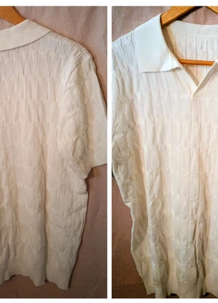 Polo blanco con textura arrugada . Unisex talla L, marque: sin marca, état: Neuf sans étiquette, taille: L, 4,00 €, 4,90 € Protection acheteurs incluse