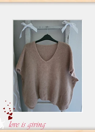 Pull oversize Beige, Taille Unique de 36/42, marca: boutique italienne, estado: Muy bueno, tamaño: Talla única, 26,50 €, 28,53 € Protección al comprador incluida