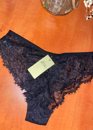 Culotte dentelle victoria noir tanga, marque: Just Victoria, état: Neuf avec étiquette, taille: S / 36 / 8, 4,00 €, 4,90 € Protection acheteurs incluse