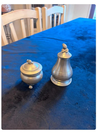 Deux petits pots en étain – Charmants et authentiques, marque: Vintage, état: Très bon état, 15,00 €, 16,45 € Protection acheteurs incluse