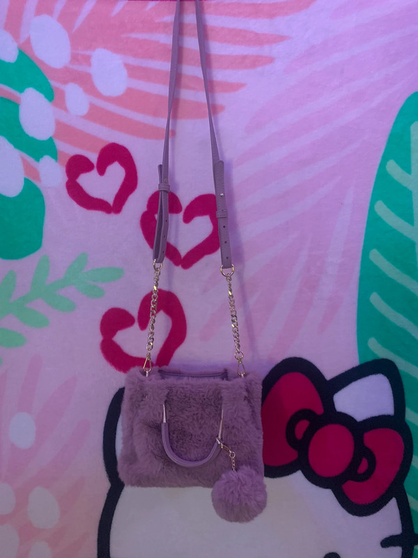 Lavender/Lilac fluffy Isaac Mizrahi purse 2