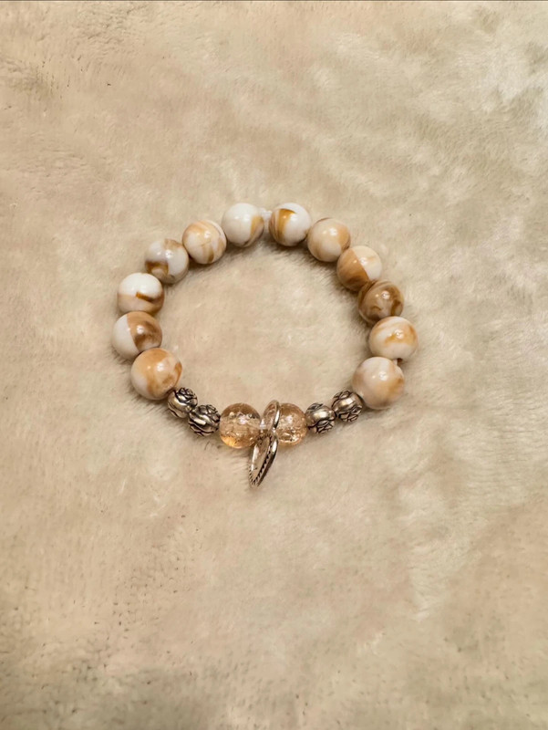 Brown tan charm bracelet 5