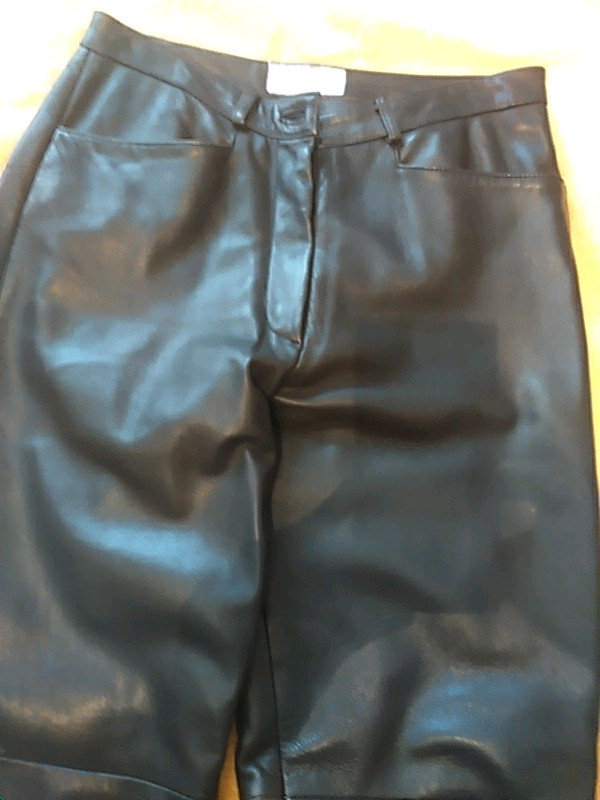 Pantalon cuir marron foncé  1