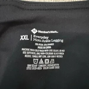 Member Mark’s Black Athletic Gym Leggings 2