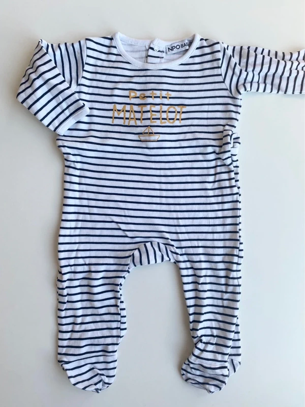 Lot 3 pyjamas velours et coton 1 pièce - photo numéro 12