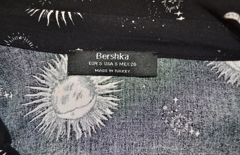 Chemise Bershka Noir à motif 3