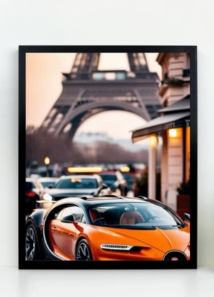 196. Poster/affiche + cadre Bugatti Chiron, marque: Bugatti, état: Très bon état, 19,99 €, 21,69 € Protection acheteurs incluse
