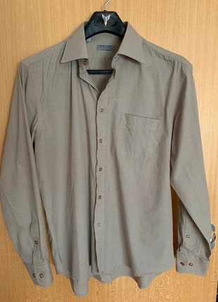 Sartoria mens long sleeve beige cotton shirt 16 1/2, brand: Sartoria Diffusion, condition: Very good, size: 16.5 in | 41 cm, £12.75, £14.09 includes Buyer Protection