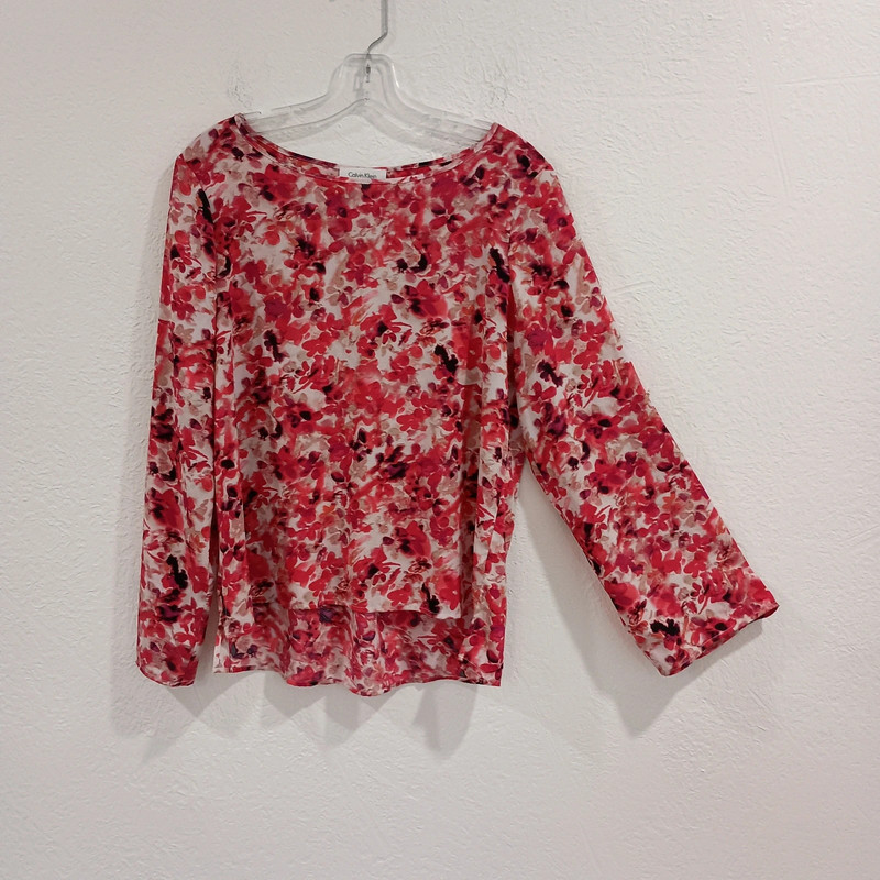 Calvin Klein Pink Floral Blouse 3