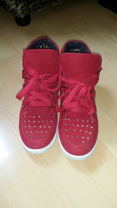 Basket sneakers style sandro rouge 1