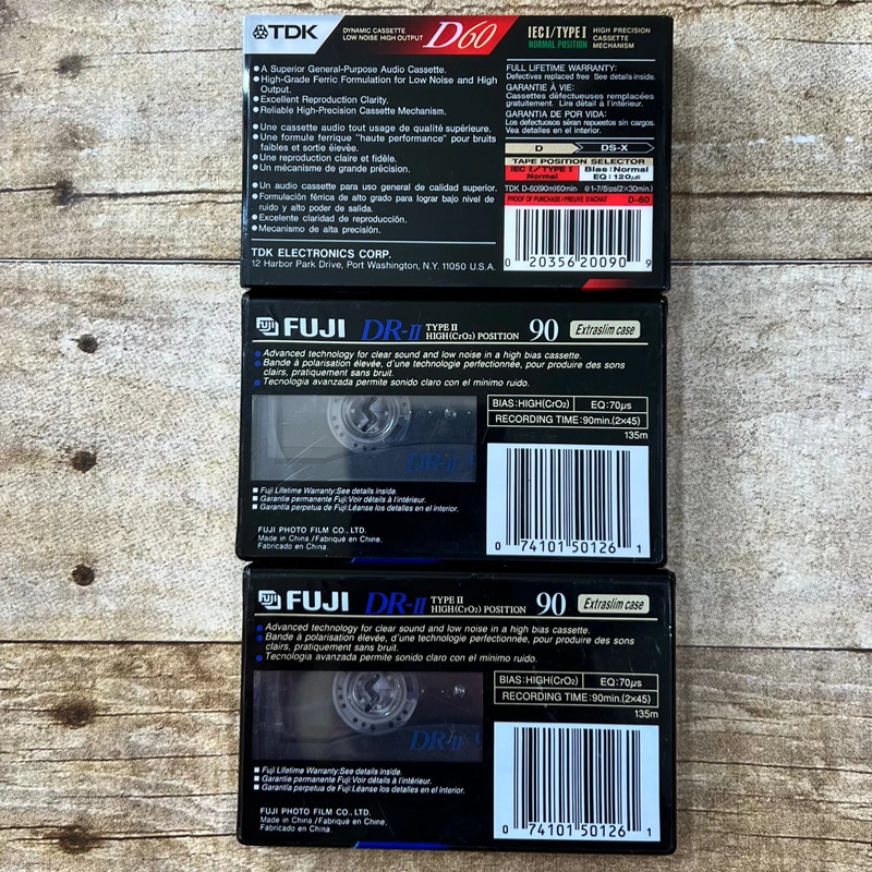 3 Pack Blank Cassette (TDK / Fuji) 2