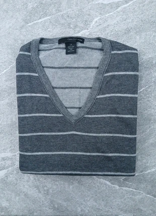 Pull Calvin Klein Jeans à rayures grises - Col V - Taille L, marque: Calvin Klein, état: Très bon état, taille: L, 19,00 €, 20,65 € Protection acheteurs (Pro) incluse