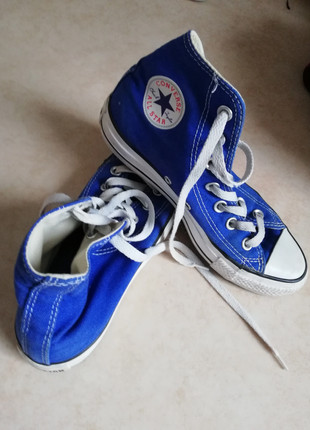 Baskets Converse montantes bleu lectrique Vinted