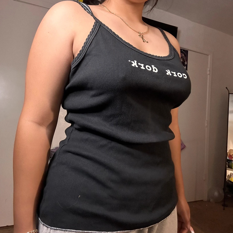 2000s “cork dork” black tank 4