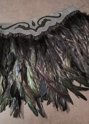 Minijupe surjupe en cuir handmade ooak plumes witch, marca: Handmade, estado: Bueno, tamaño: Talla única, 75,00 €, 79,45 € Protección al comprador incluida
