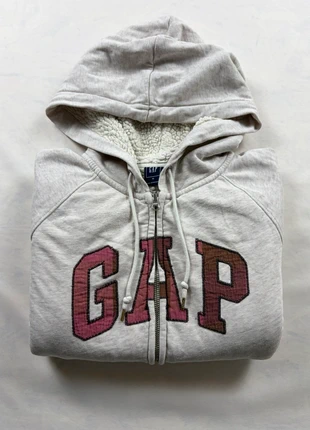 Veste Gap à capuche, en laine logo poitrine, grise taille M femme, marque: GAP, état: Très bon état, taille: M / 38 / 10, 19,00 €, 20,65 € Protection acheteurs incluse