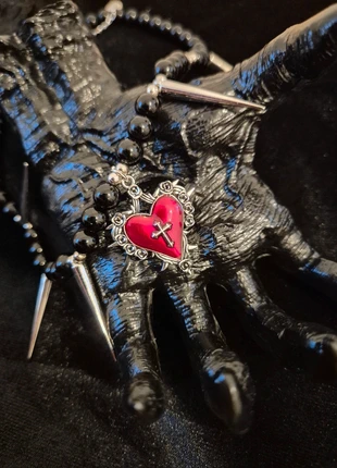 Gothic alternative heart & spike chocker necklace, brand: Alternative, condition: Very good, £10.00, £11.20 includes Buyer Protection Pro